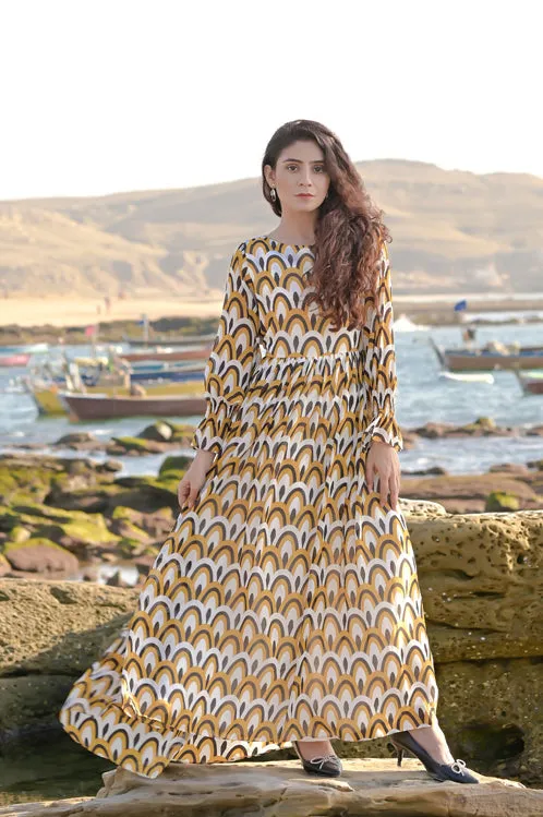 Ellena - Printed Chiffon Dress