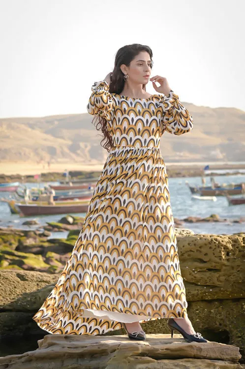 Ellena - Printed Chiffon Dress