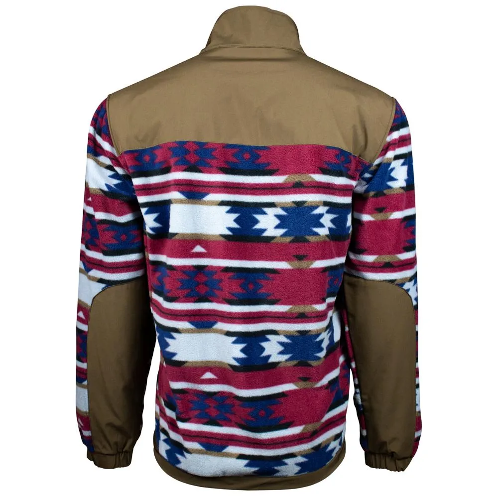 Hooey Men's "Tech" Aztec Printed Fleece Brown Jacket HJ071BRAZ