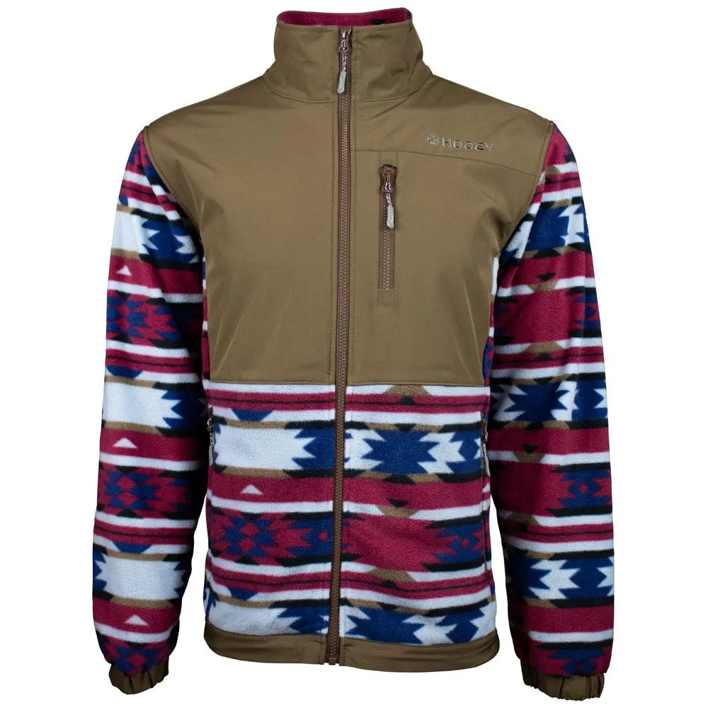 Hooey Men's "Tech" Aztec Printed Fleece Brown Jacket HJ071BRAZ