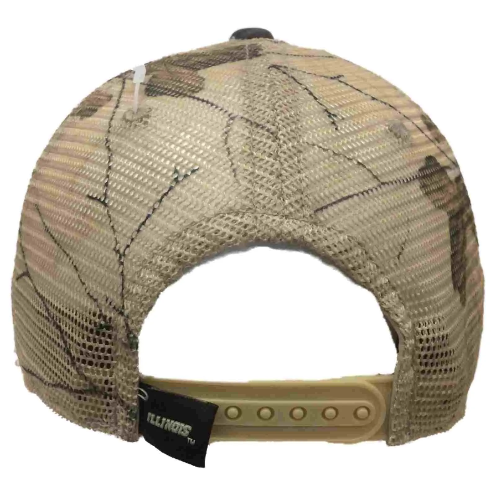Illinois Fighting Illini TOW Brown Realtree Camo Mesh Adjustable Snap Hat Cap