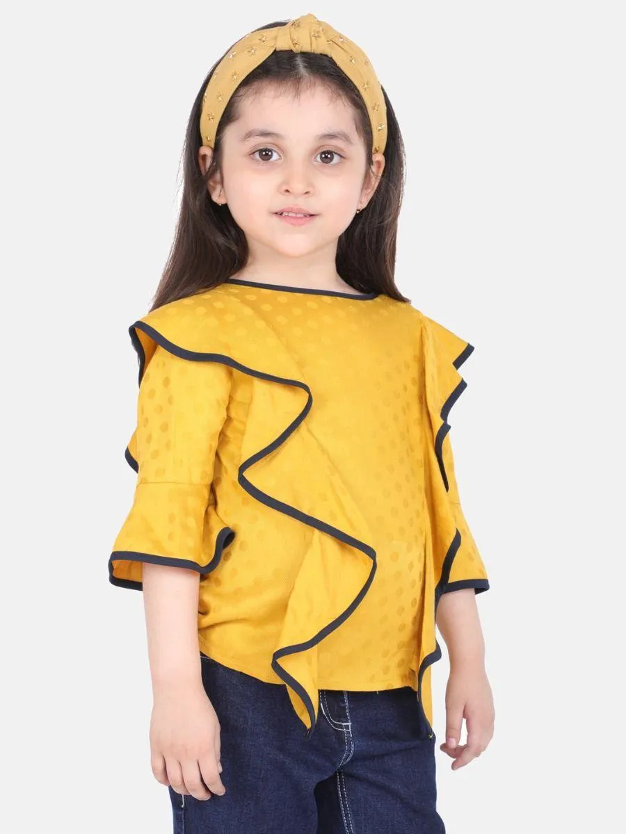 One Friday Yellow 3/4 Sleeve Top