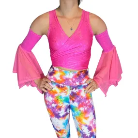 Pixie Arm Sleeves in Sparkle Spandex and Mesh | SEVERAL COLORS | Fairy Arm Sleeves, Rave Arm Warmers, Burning Man Festival Outfit