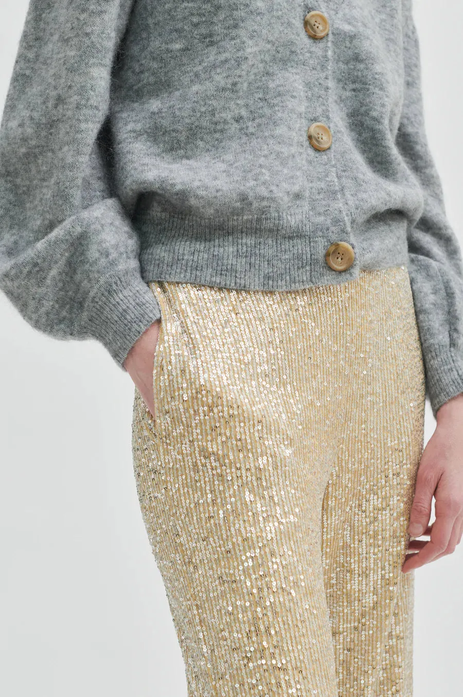 Second Female Shine On Trousers - Silver